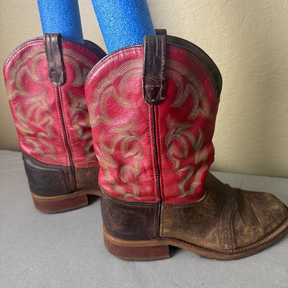 Double H DH3556 Roper Boots Men 10.5 D Brown Red Leather Western Cowboy USA main image 7